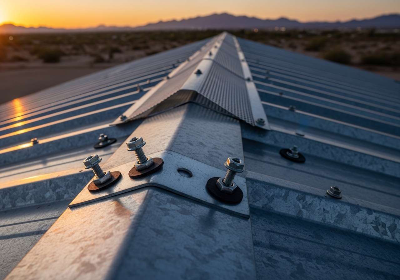 Metal roof installation