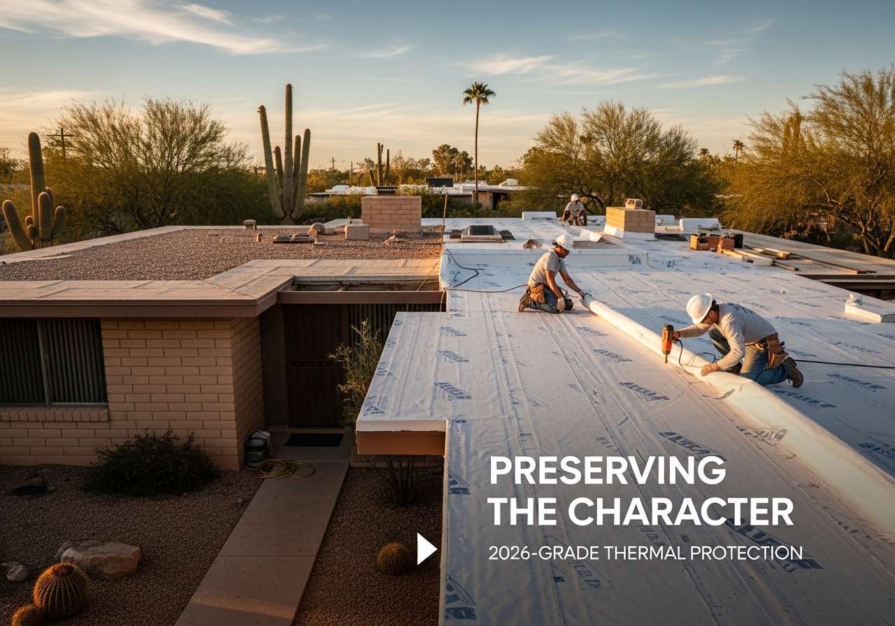 Historic roof replacement in North Central Phoenix