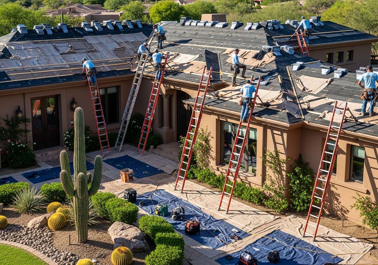 Flat roof coating in Scottsdale