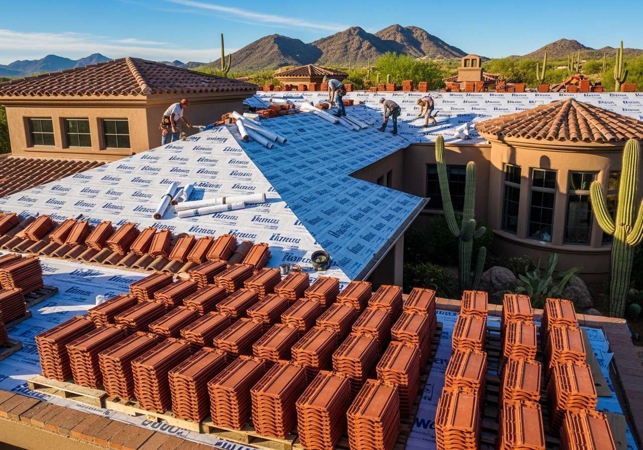 Tile roof repair in Vail AZ